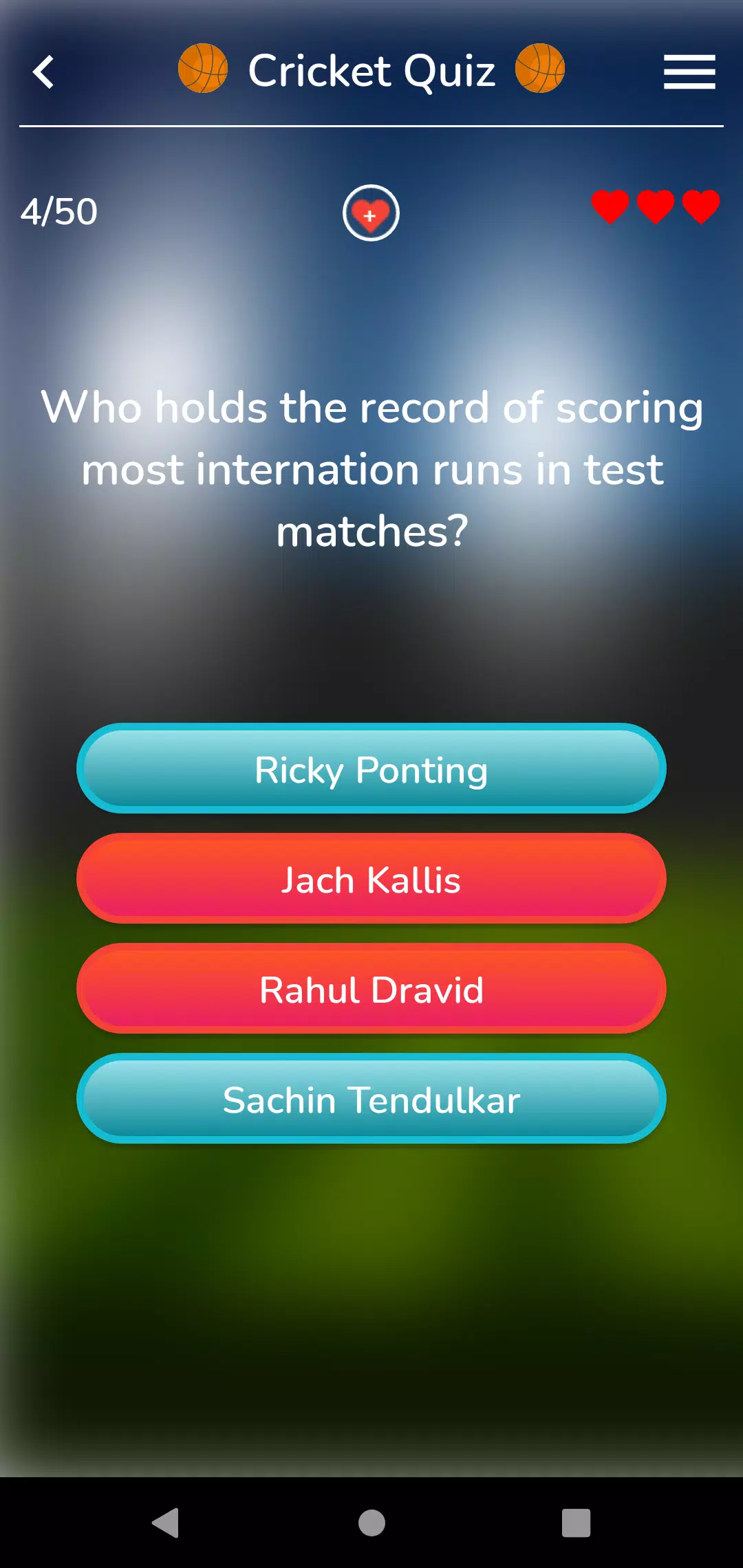 World Sports Quiz Screenshot 3