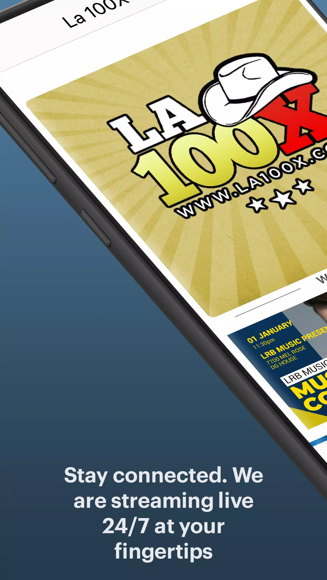 Schermata La 100X Radio 2
