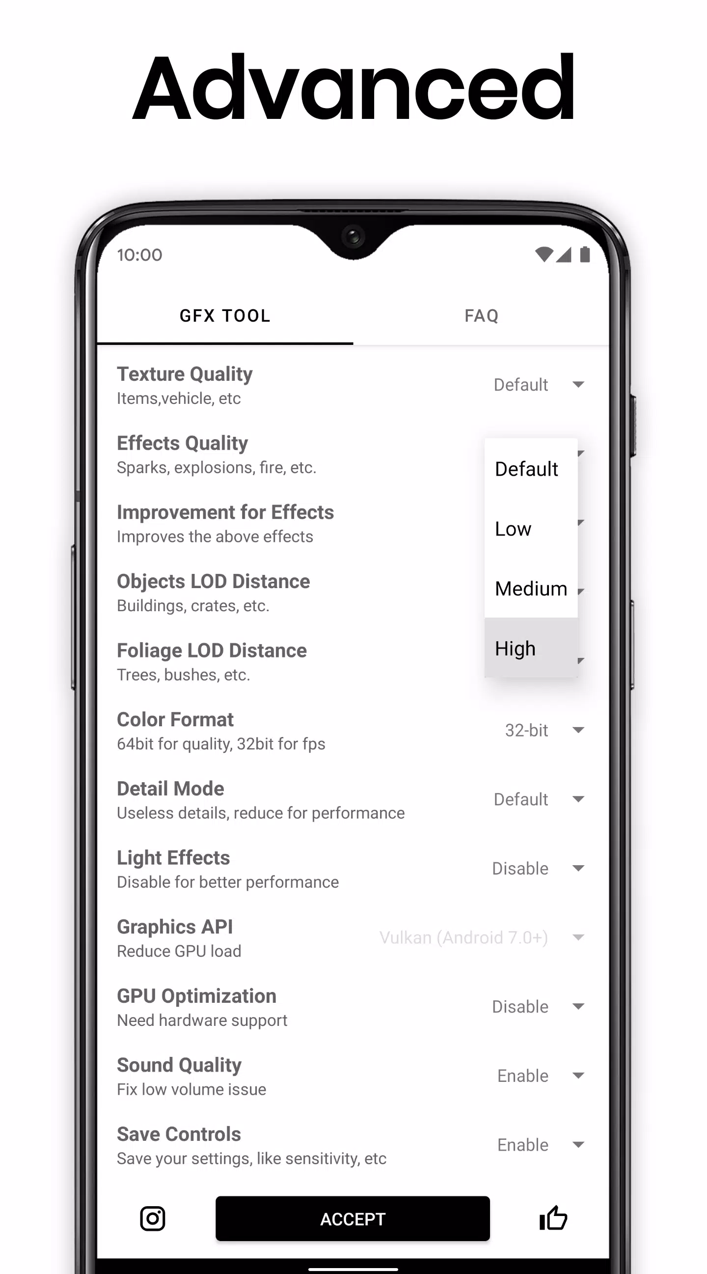 GFX Tool: Launcher & Optimizer Capture d’écran 3
