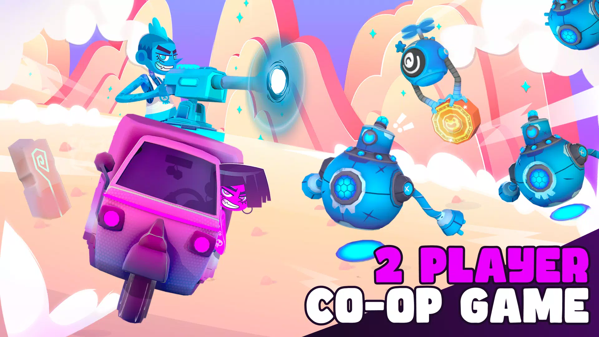 Back2Back: 2 Player Co-op Game Captura de pantalla 1