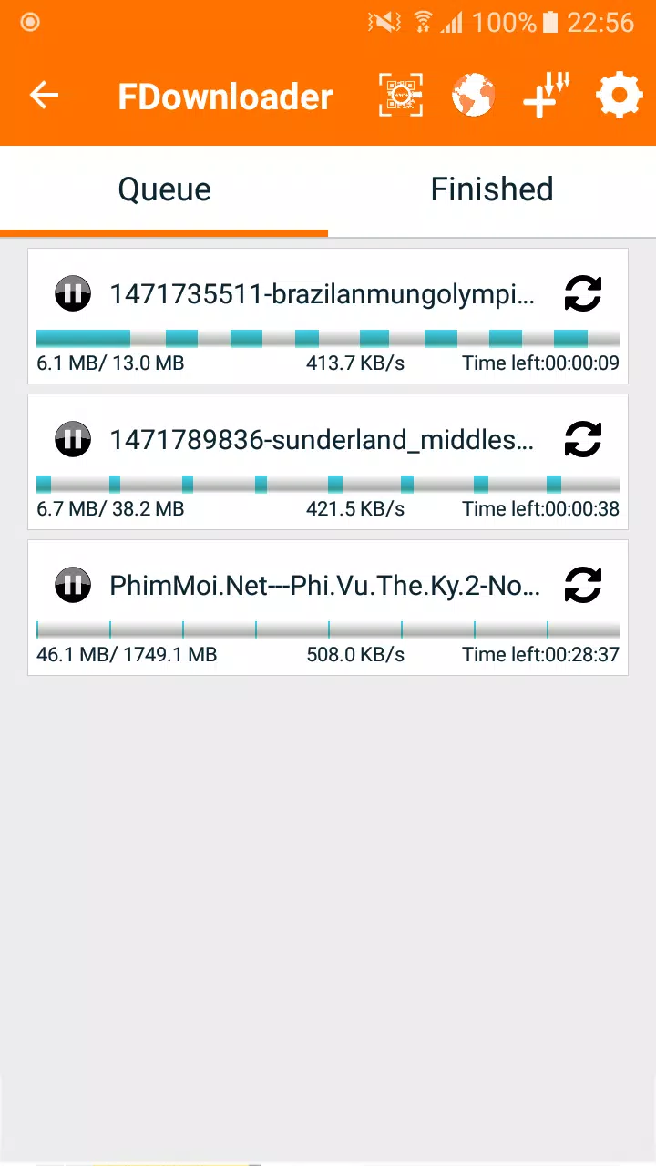 Schermata FDownloader 3