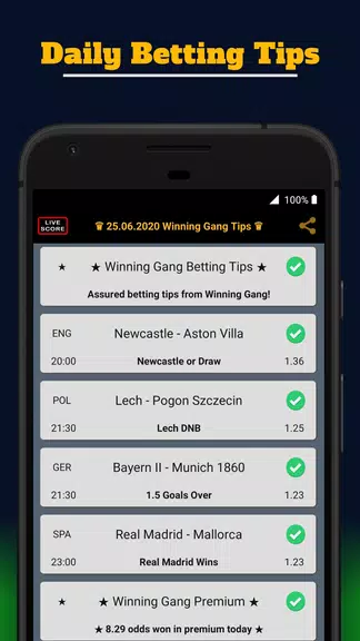 Schermata Winning Gang Betting Tips 1