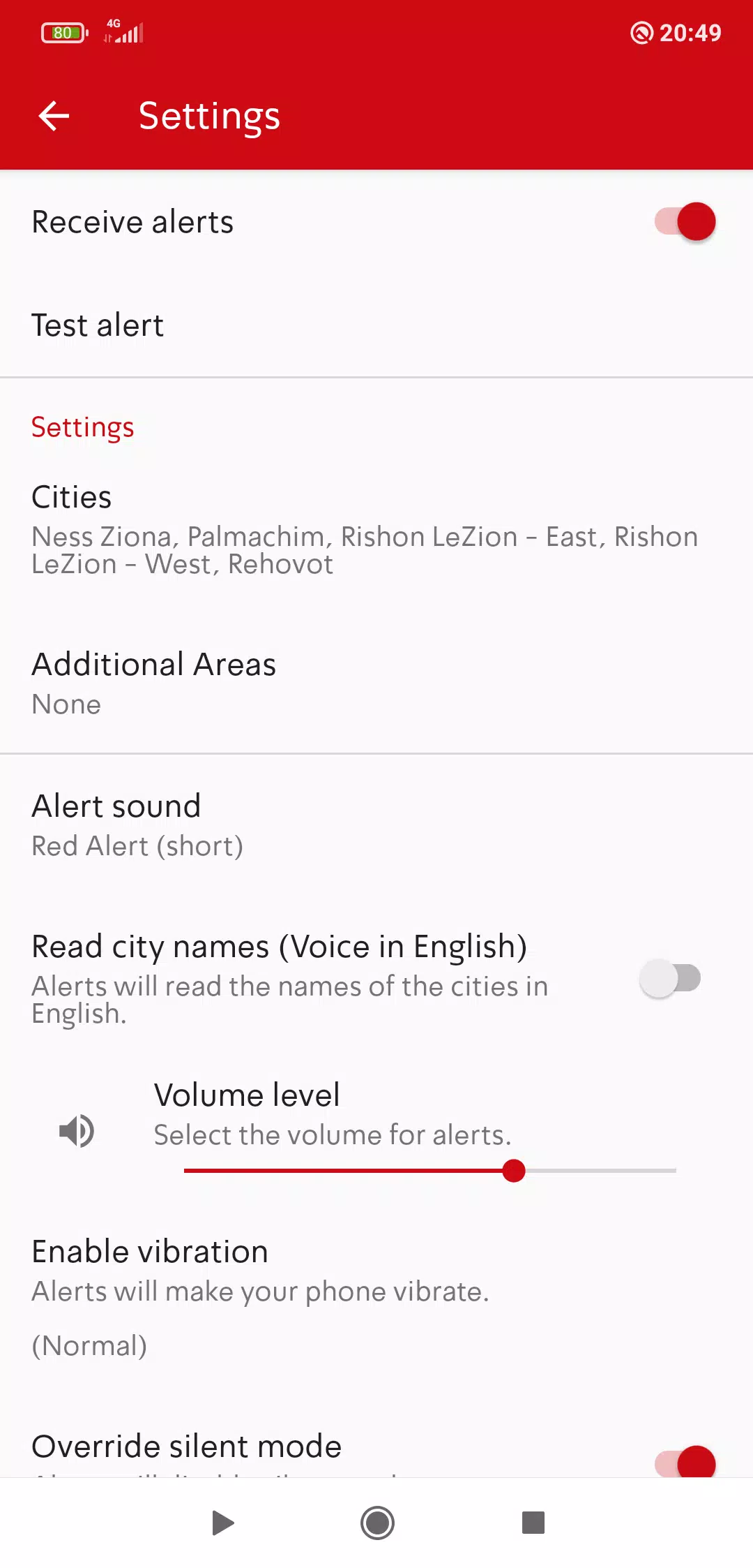 Schermata Tzofar - Red Alert | צופר 3