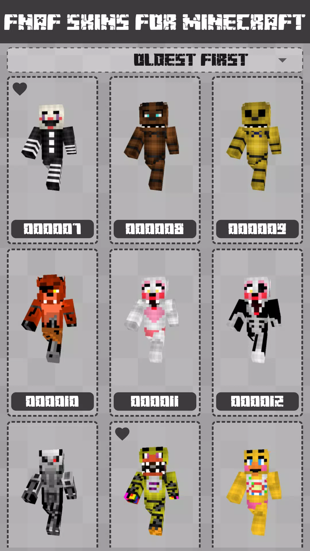 Schermata FNAF Skins for Minecraft PE 3