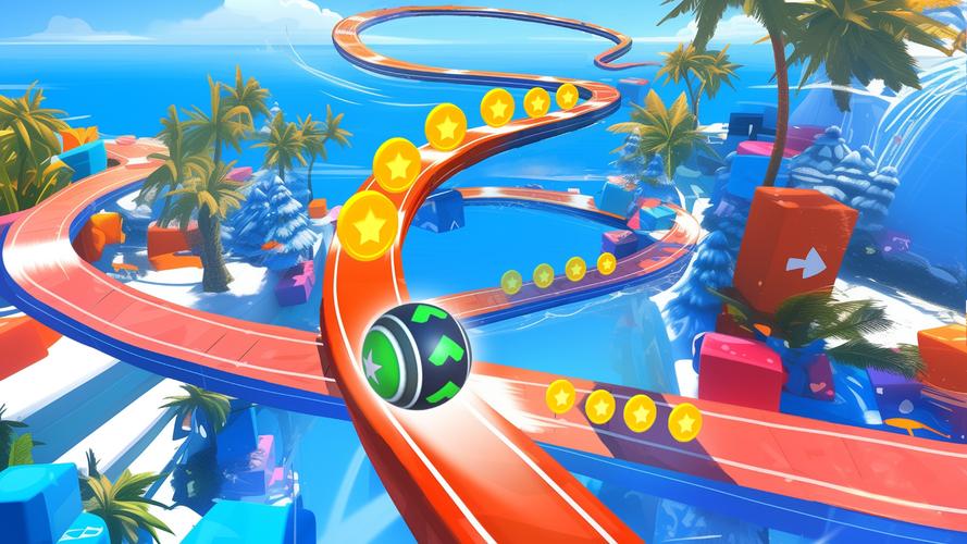 3D Super Rolling Ball Race Capture d’écran 1