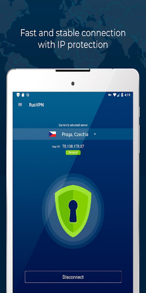 Fast VPN proxy servers with no logs - RUSVPN應用截圖第2張