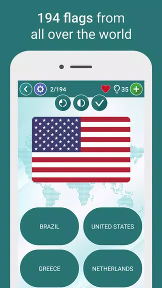 Geography Quiz - World Flags スクリーンショット 1
