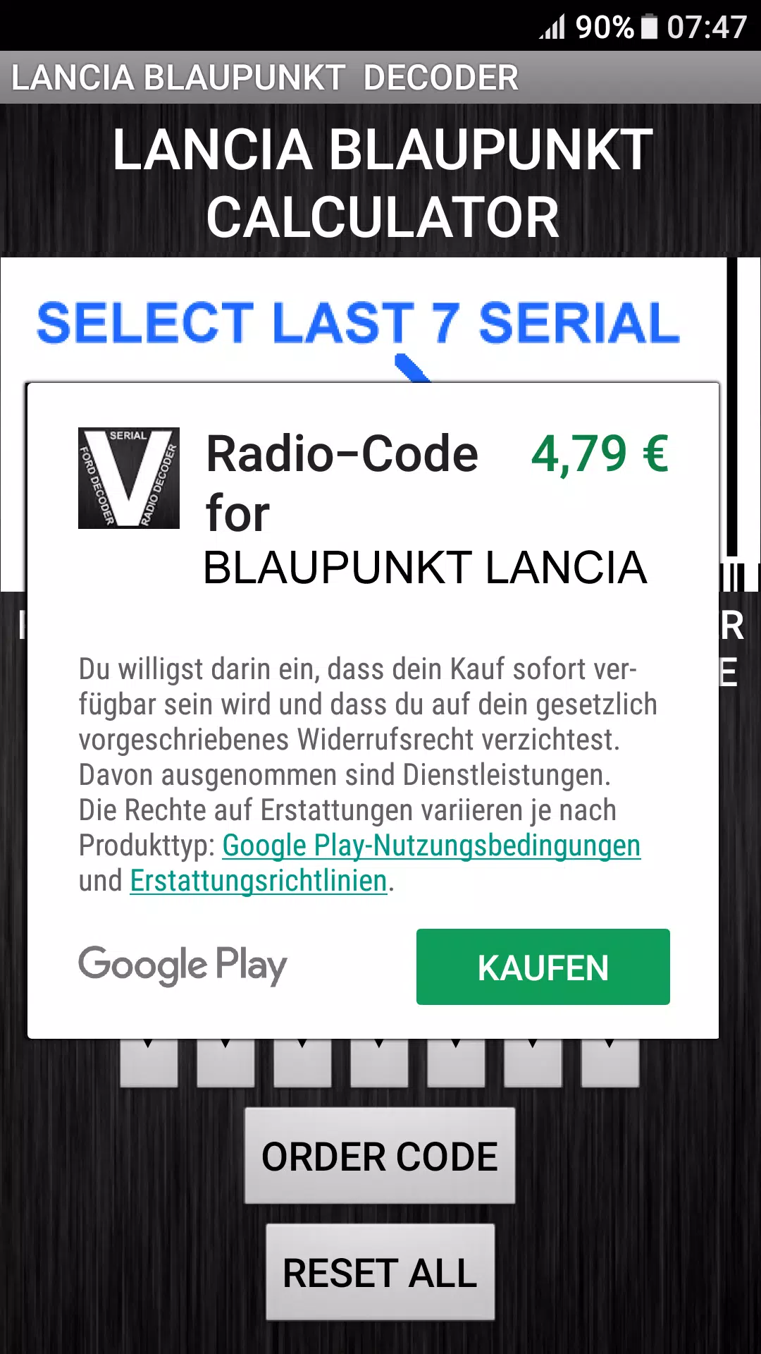 Blaupunkt Lancia Radio Code應用截圖第4張