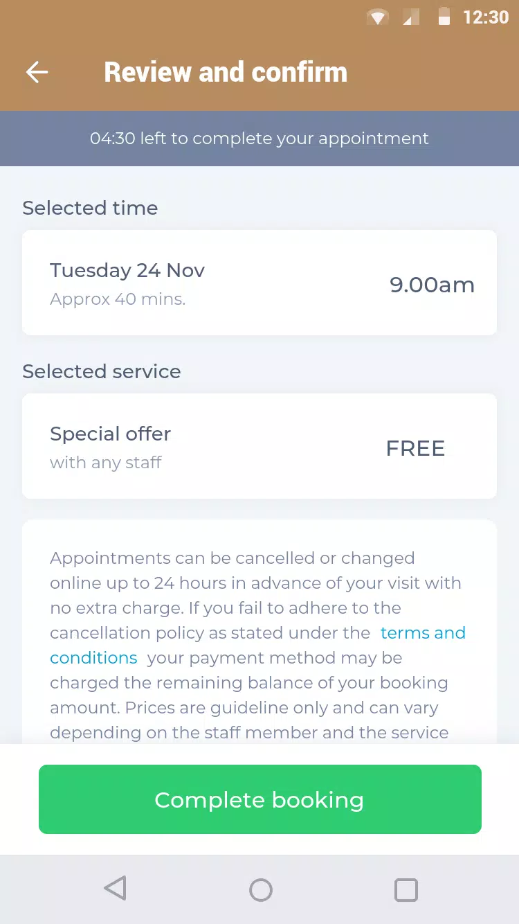 Gentlemen’s Barbershop App स्क्रीनशॉट 3