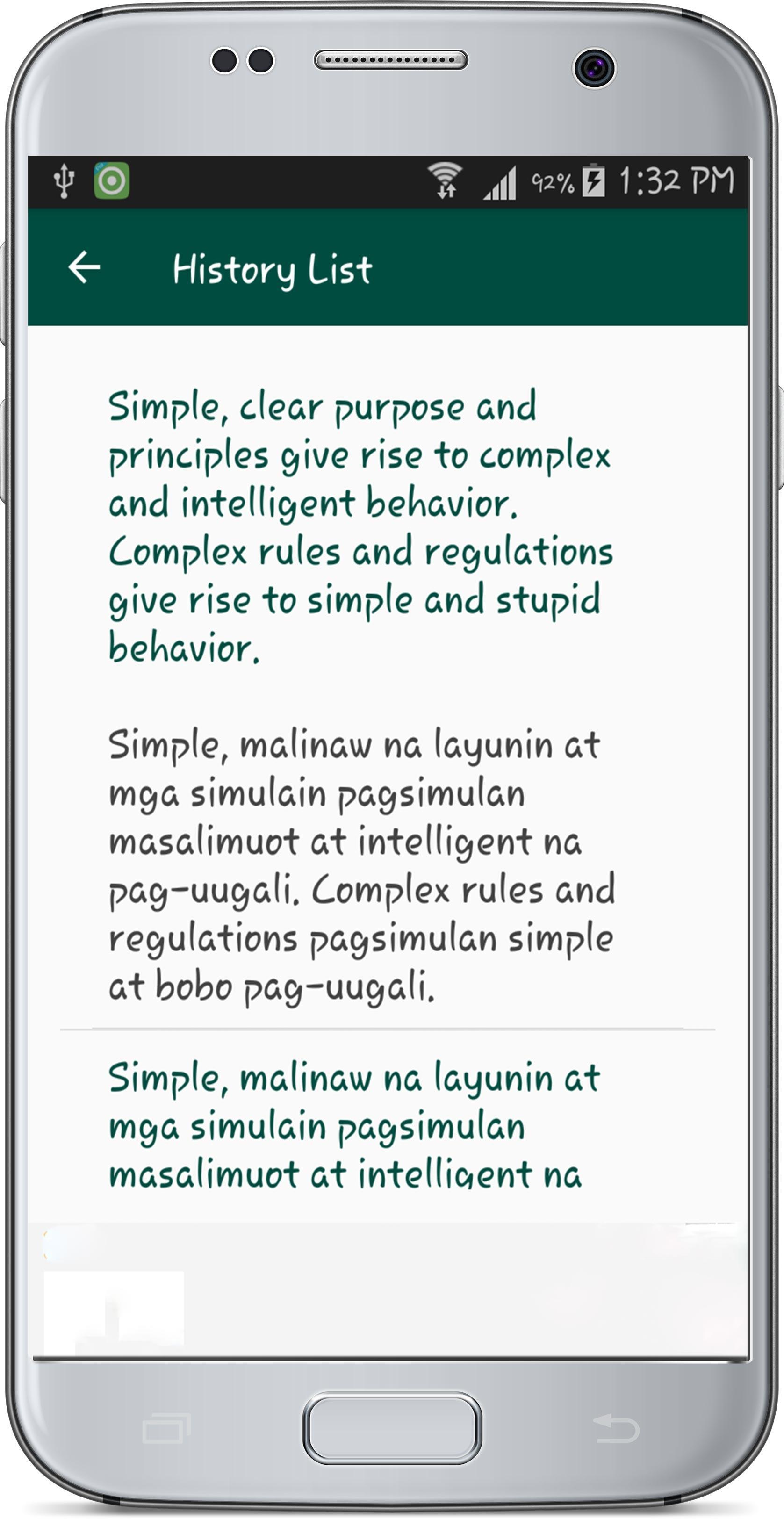Schermata English Tagalog Translate 4