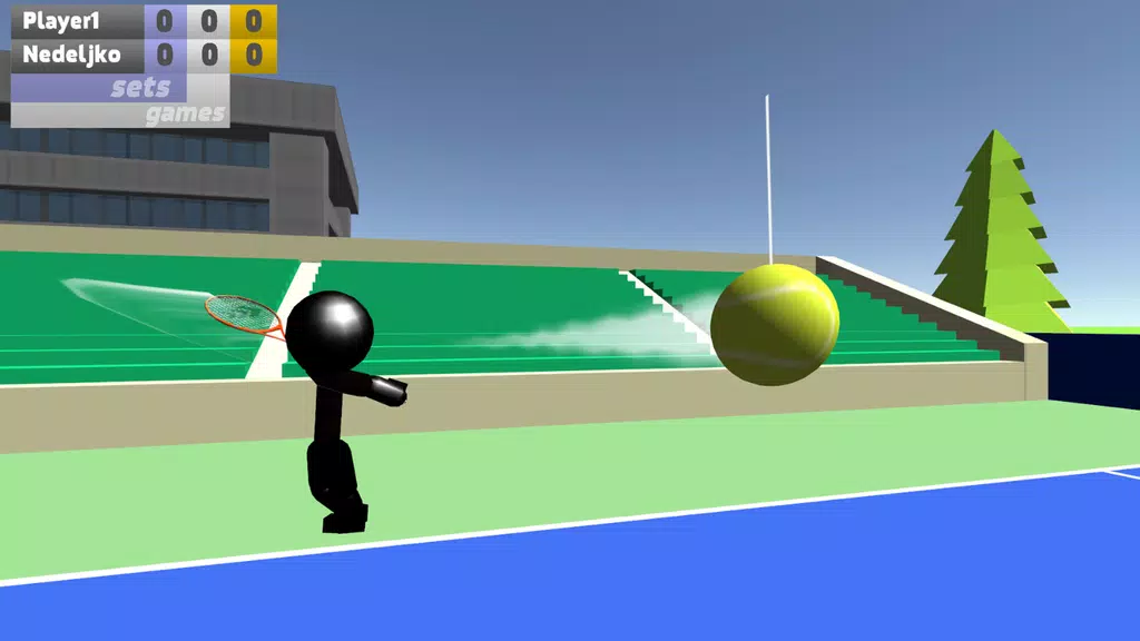 Stickman 3D Tennis Captura de pantalla 1