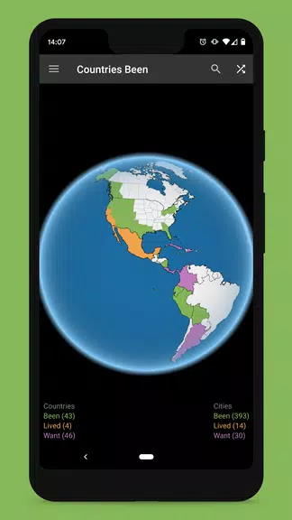 Countries Been: Visited Places應用截圖第1張