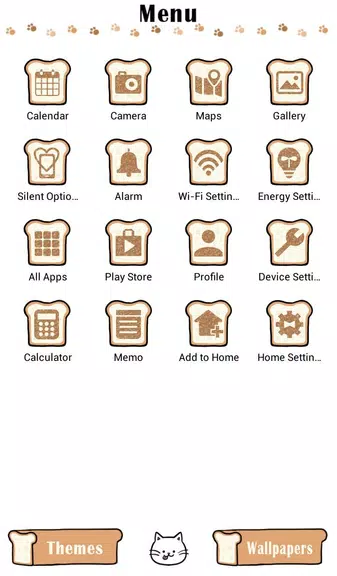 Cute Wallpaper Bread Cat Theme应用截图第2张