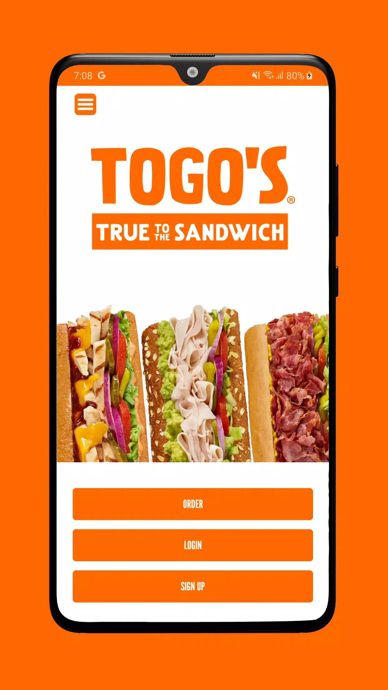 TOGO's Sandwiches应用截图第1张