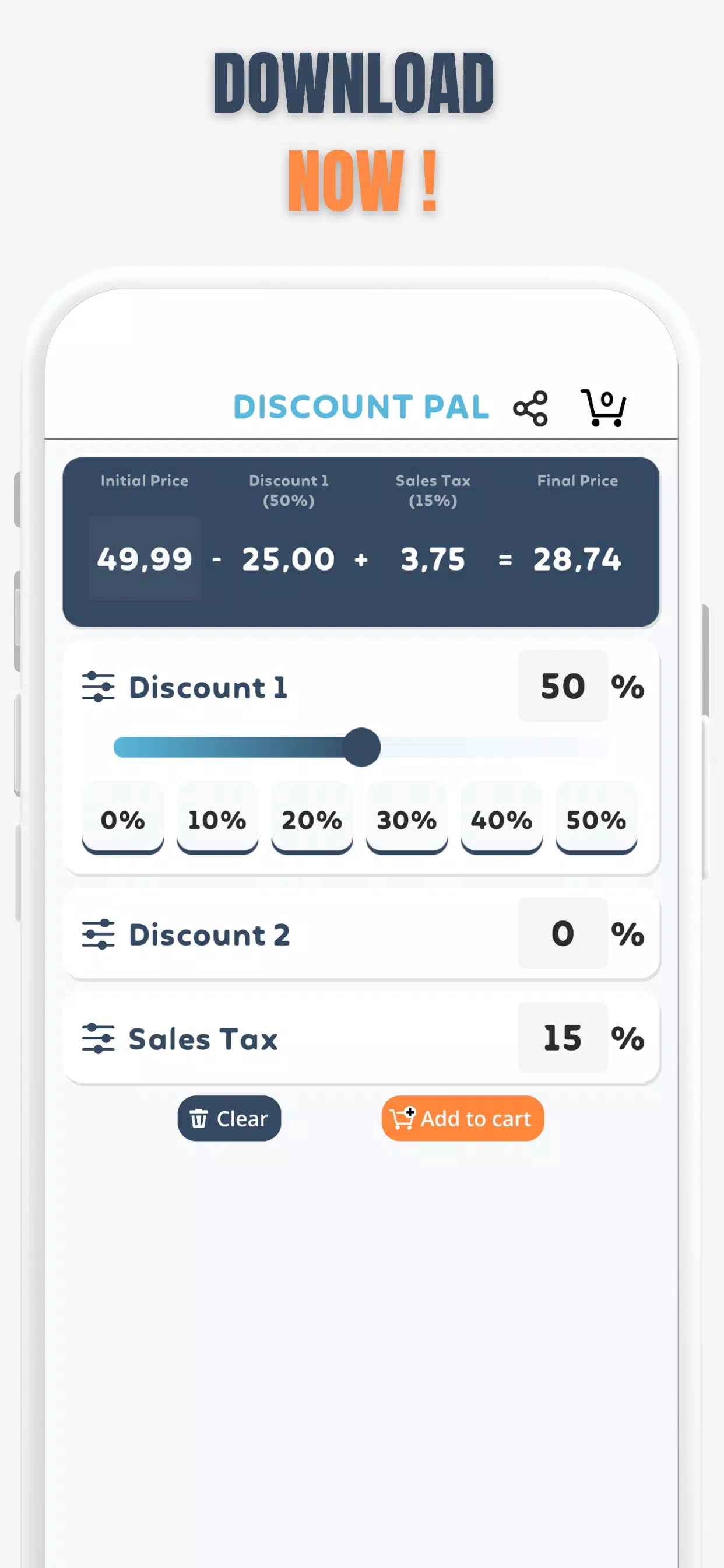 Percent Off Shoping Calculator スクリーンショット 4