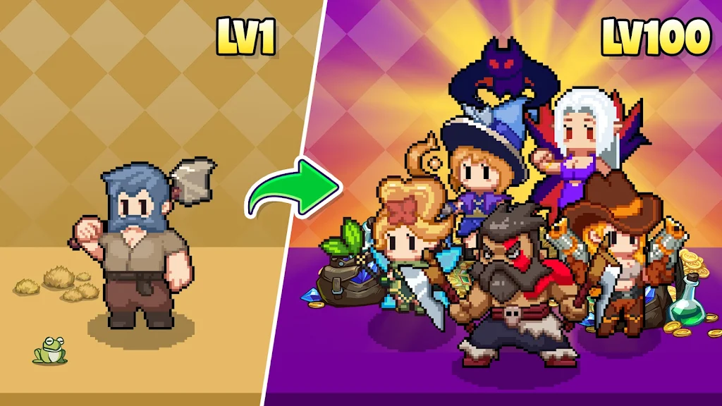 Schermata Guardian War: RPG Pixel Hero 1