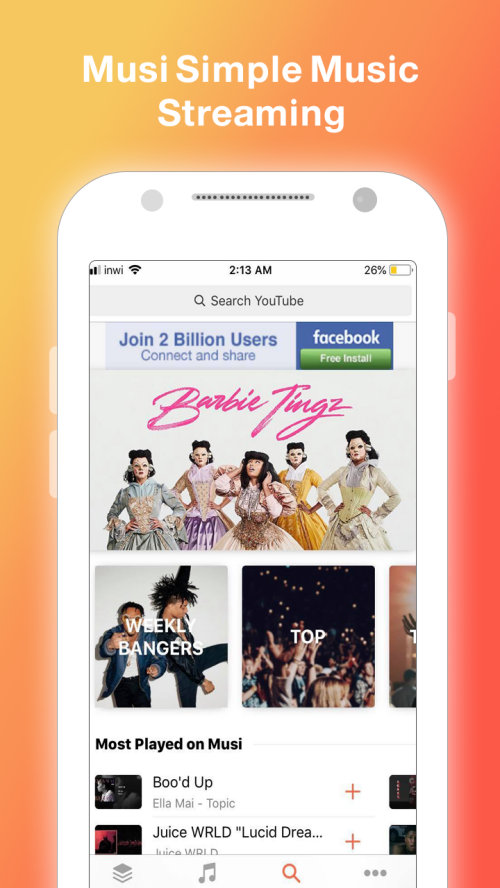 Musi : Simple Music Streaming Advice 2019 Captura de pantalla 2