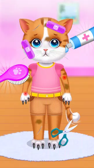Cute Kitty Cat Pet Care Zrzut ekranu 1