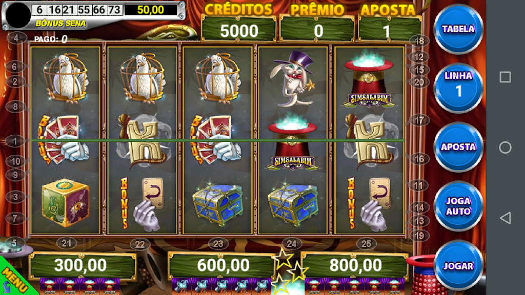 Simsalabim Caça Níquel Slot Tangkapan skrin 1