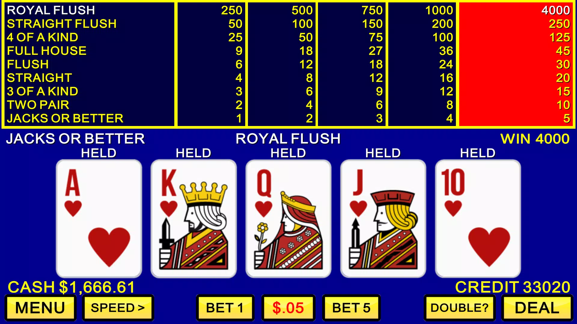 Video Poker Casino Schermafbeelding 1