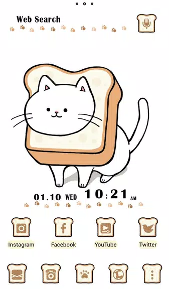Cute Wallpaper Bread Cat Theme应用截图第1张