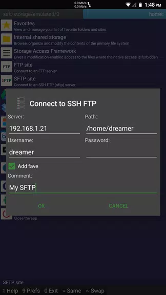 SFTP plugin to Ghost Commander スクリーンショット 1
