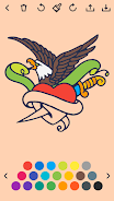 Tattoo Coloring Book 스크린샷 3