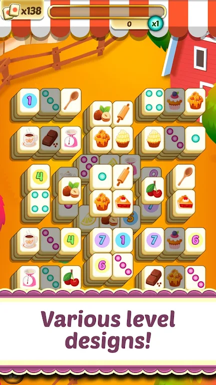 Mahjong Solitaire Cupcake Bake Schermafbeelding 3