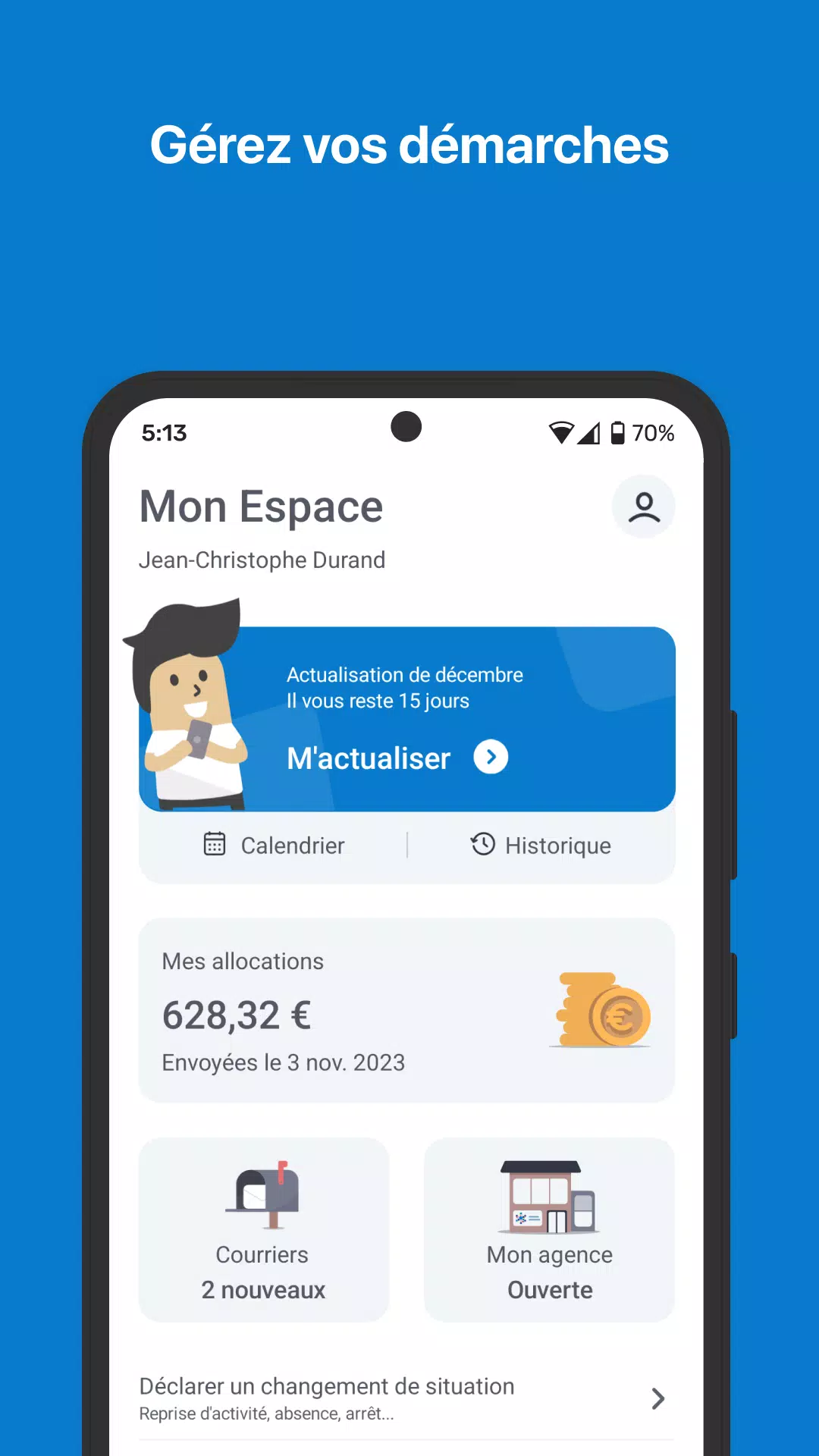 Mon Espace - France Travail स्क्रीनशॉट 1
