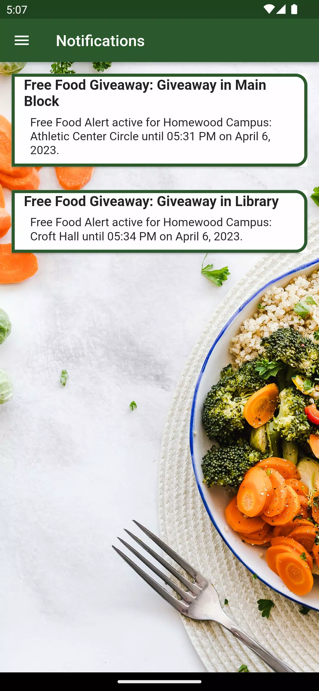 Free Food Alert Schermafbeelding 4