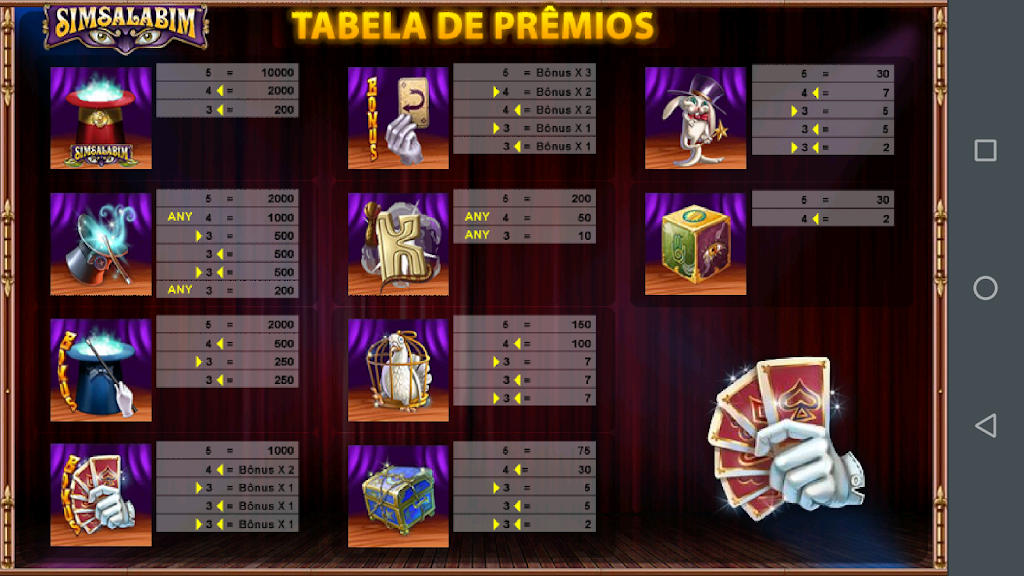 Simsalabim Caça Níquel Slot Tangkapan skrin 3