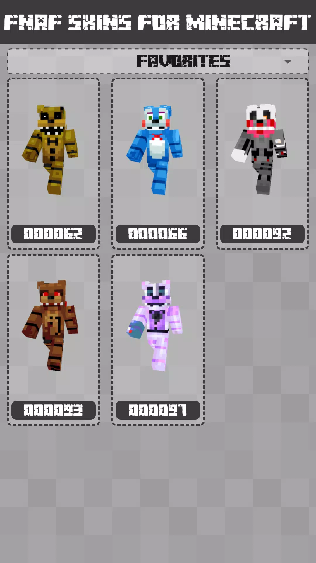 Schermata FNAF Skins for Minecraft PE 4