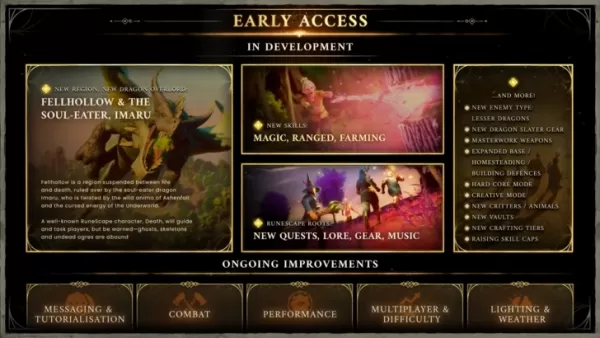 RuneScape: Dragonwildsがサプライズ早期アクセス開始後にロードマップを公開