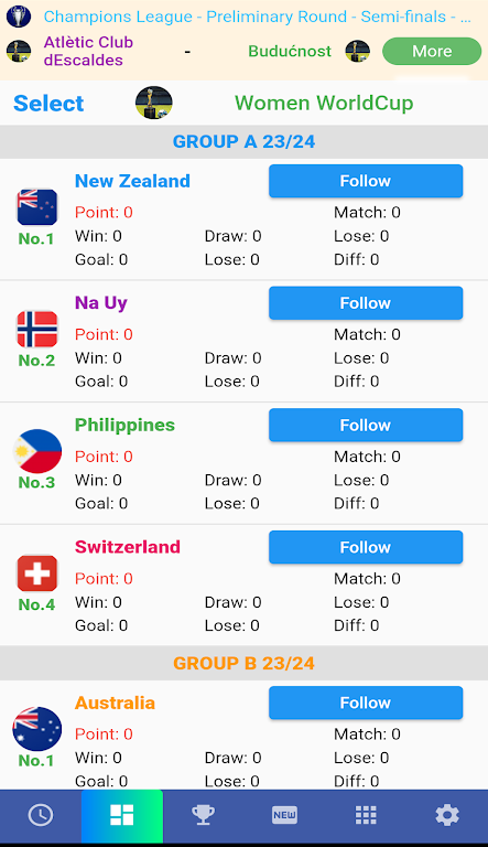 Female Cup Matches Скриншот 2