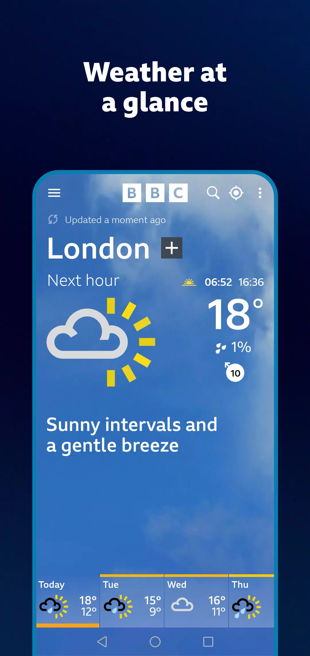 BBC Weather應用截圖第1張