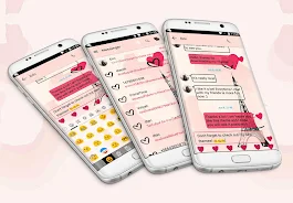 Schermata SMS Messages Paris Pink Theme 1