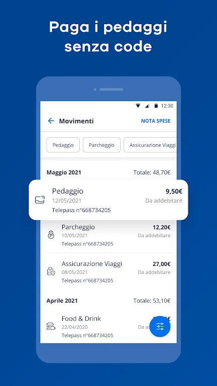 Telepass: pedaggi e parcheggi Screenshot 3