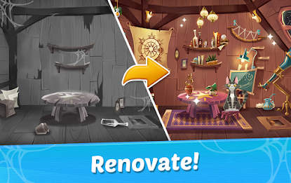 Witch & Cats – Cute Match 3 Schermafbeelding 2