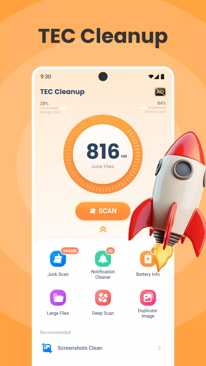 TEC Cleanup - Storage Cleaner 스크린샷 1
