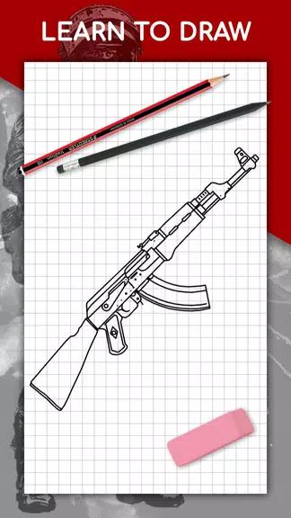 How to draw weapons by steps Ảnh chụp màn hình 1