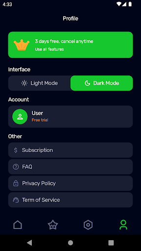 Schermata Trickbyte VPN 2