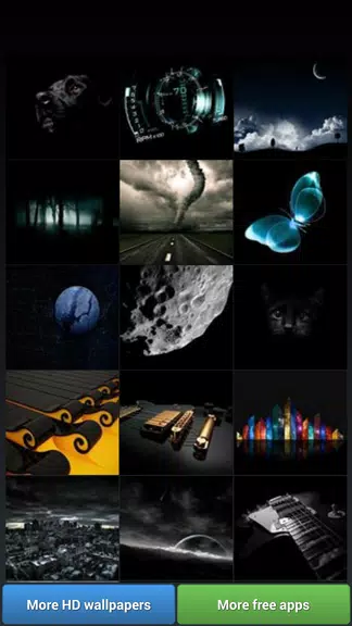Black Theme HD Wallpapers Tangkapan skrin 1