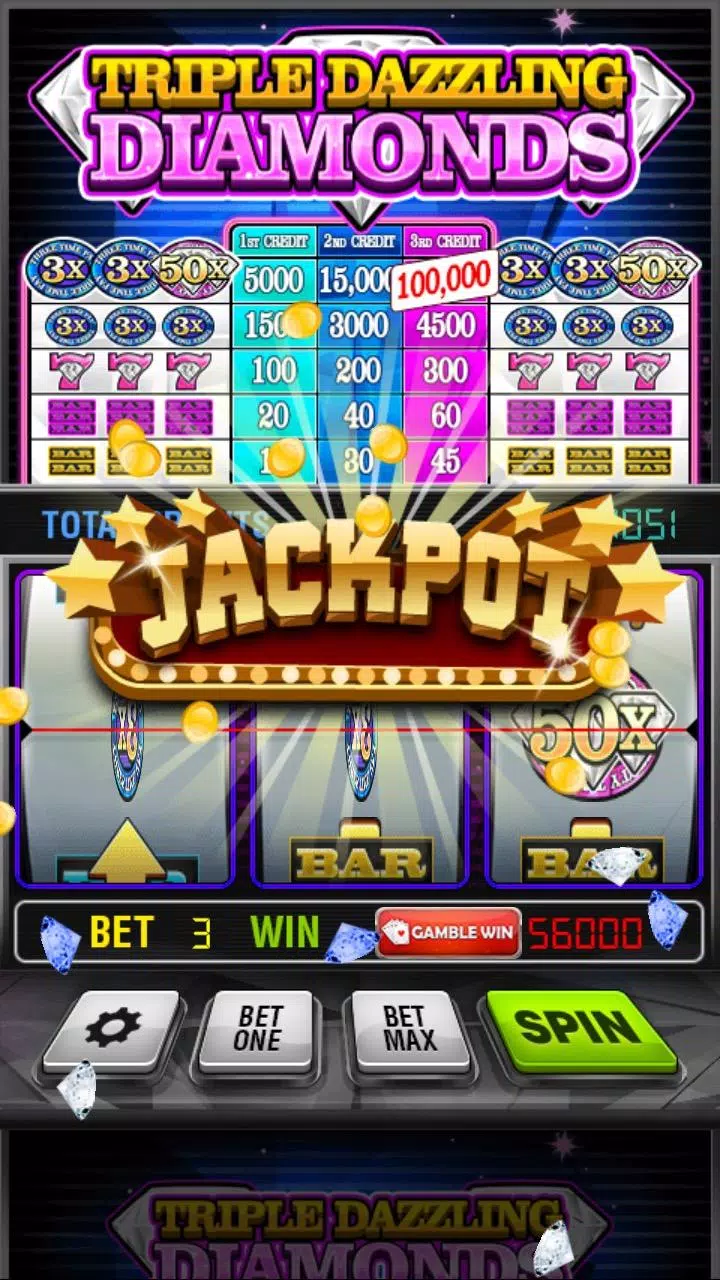 Schermata Triple Dazzling Diamonds Slots 2