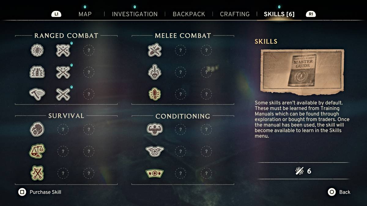 Menu Kemahiran di Atomfall
