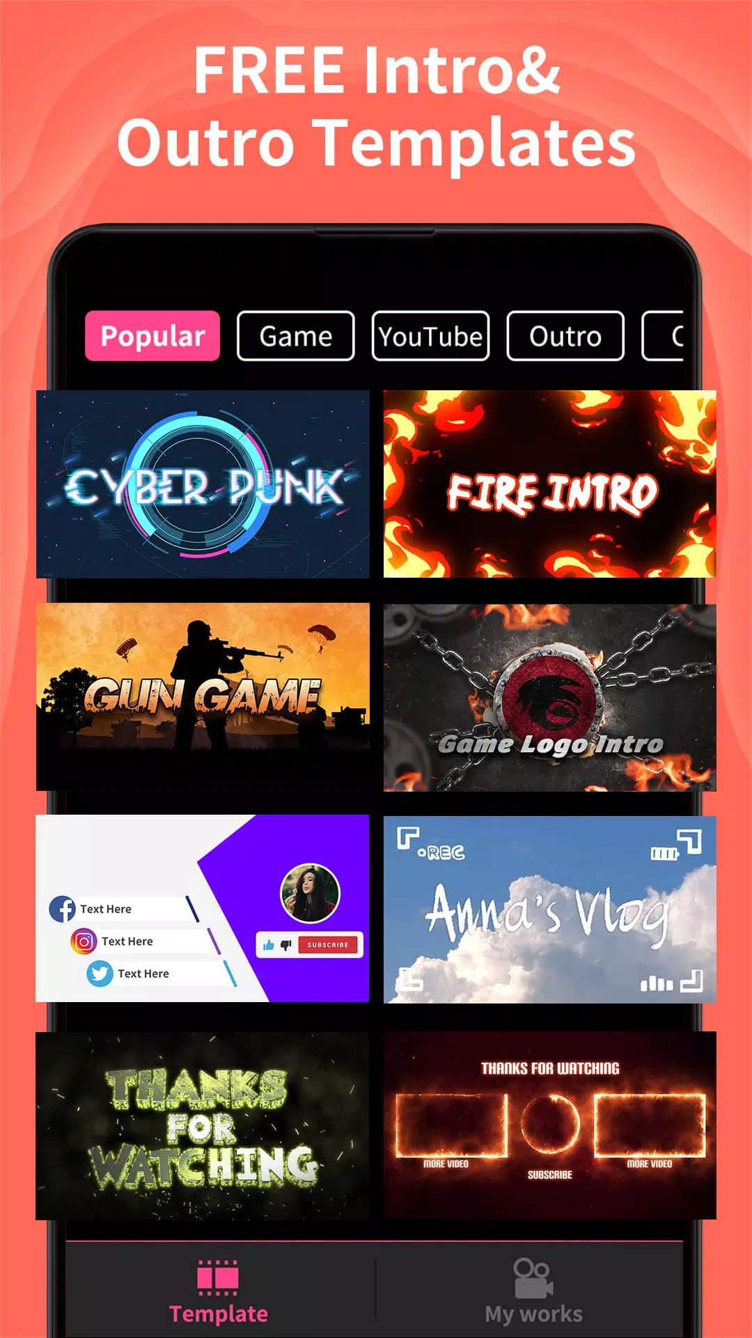 Intro Maker Tangkapan skrin 1