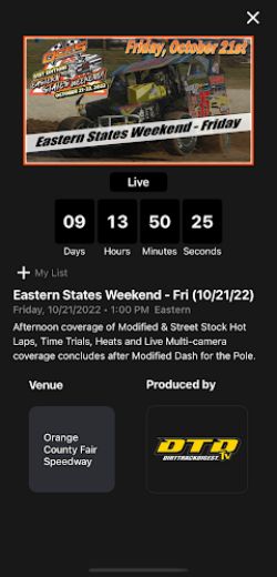 Dirt Track Digest TV Скриншот 1