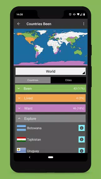 Countries Been: Visited Places應用截圖第4張