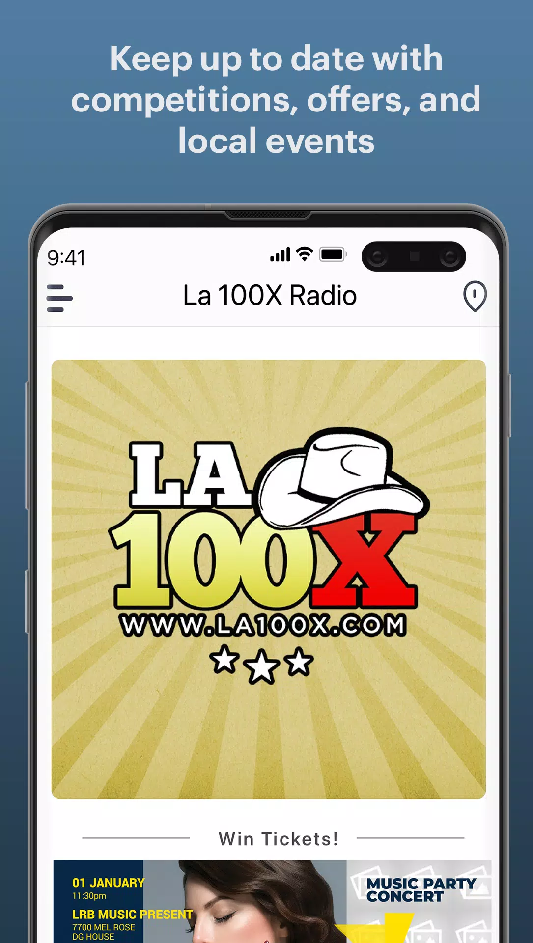 Schermata La 100X Radio 1