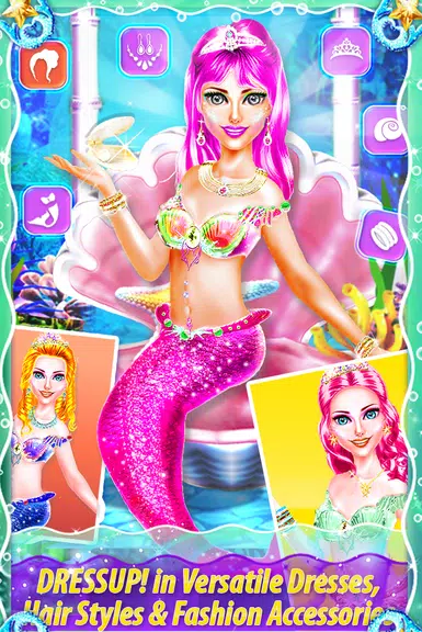 My Little Mermaid - Girls Game Ekran Görüntüsü 2
