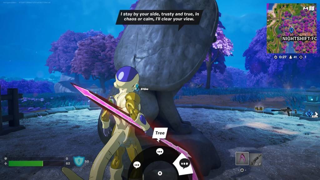 FortniteのNightshift Forestの謎の1つ。